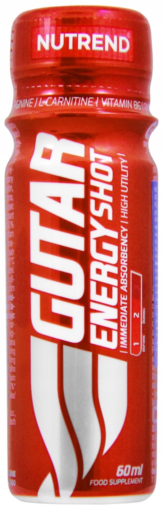 NUTREND GUTAR 60ml SHOT ENERGETYK GUARANA TAURYNA!