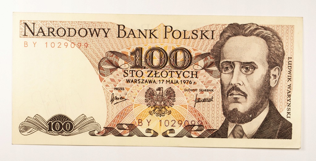 100 ZŁOTYCH 1976 ROK s.BY st.2+