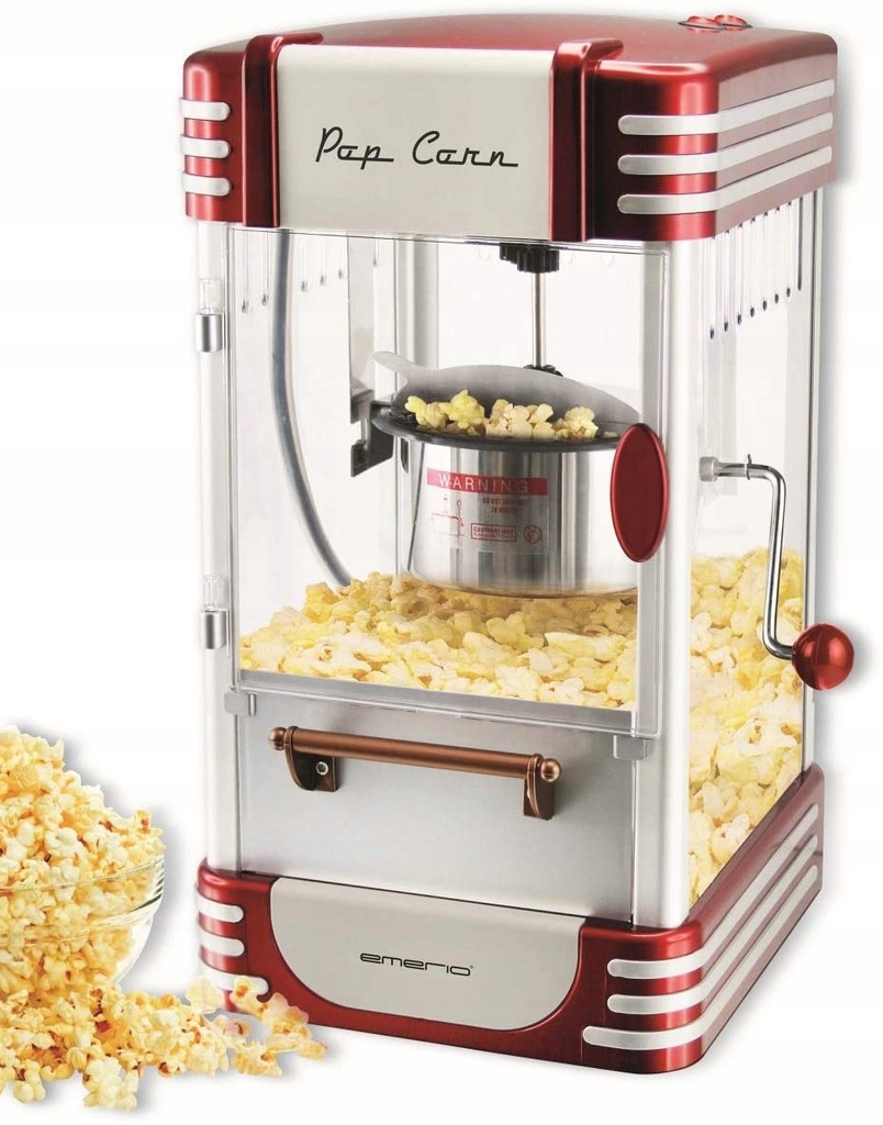 MASZYNA DO POPCORNU RETRO STYLOWA POPCORN DZIECI