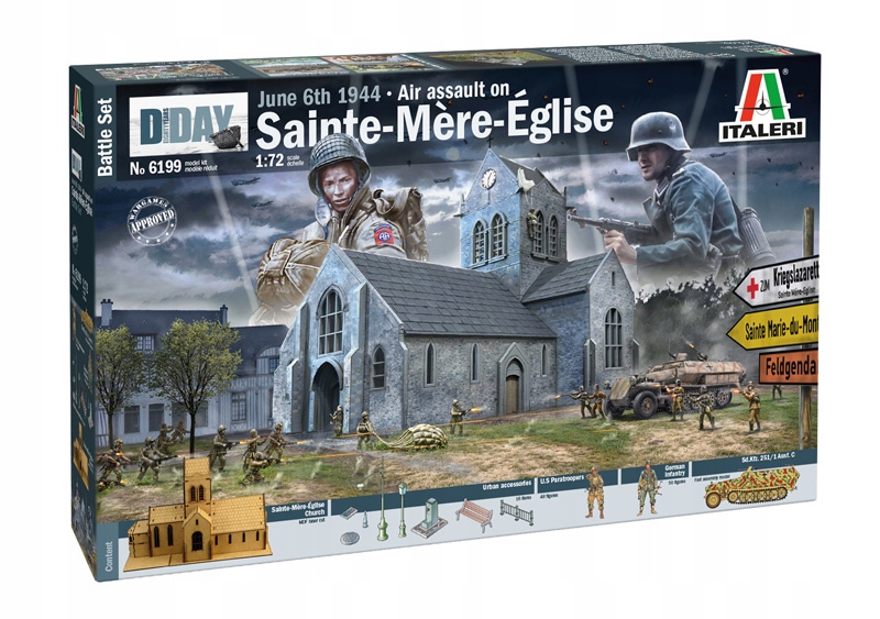 Battle of Normandy Sainte-Mère-Eglise 6 June 1944 1/72 Italeri 6199