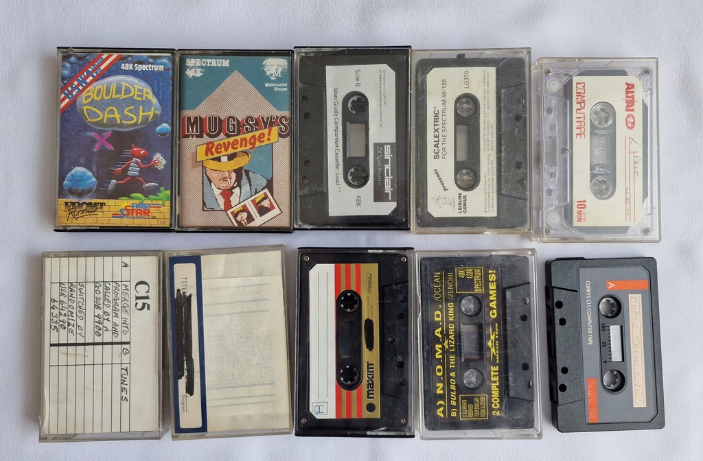 Zestaw kaset gier programów dla Sinclair ZX Spectrum