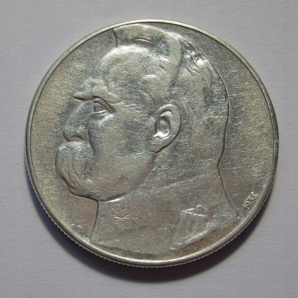 10 zł Józef Piłsudski - Orzeł Strzelecki, 1934r. Ag X5468