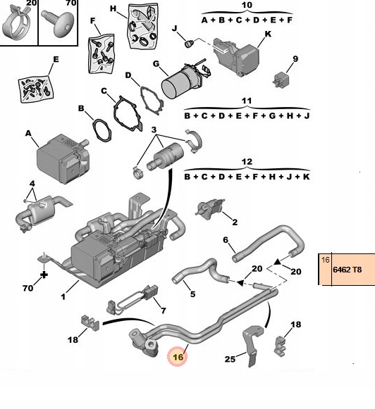 PRZEWÓD WEBASTO PEUGEOT CITROEN OEM 6462T8 8100470165