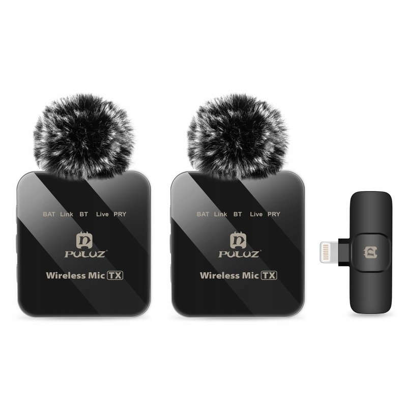 2x Bezprzewodowy Mikrofon Krawatowy PULUZ do iPhone LIGHTNING iOS PU647B