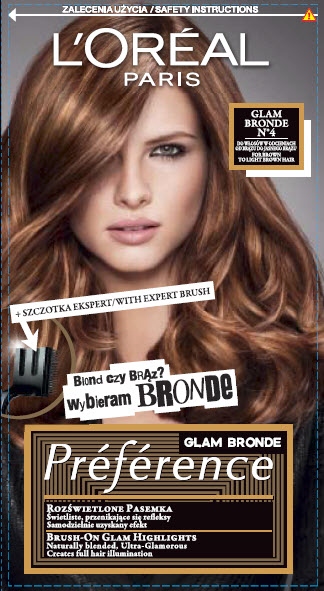 LOREAL Preference Farba do włosów 4 Glam Blonde Brond 174ml