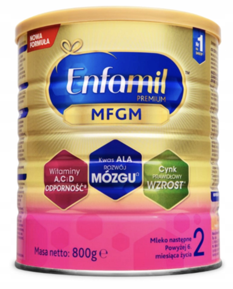 Mleko modyfikowane Enfamil Premium 2 MFGM 800g 6m+