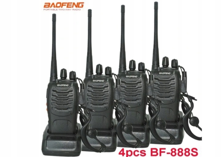 Krótkofalówki UHF 4szt. BAOFENG BF 888 2W 16 kanał