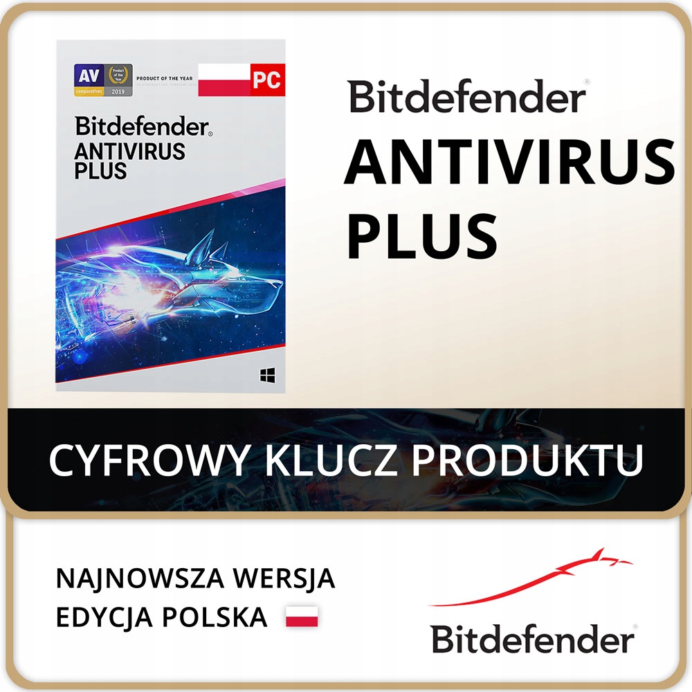 Bitdefender Antivirus Plus 2022 5 PC / 3lata kont.