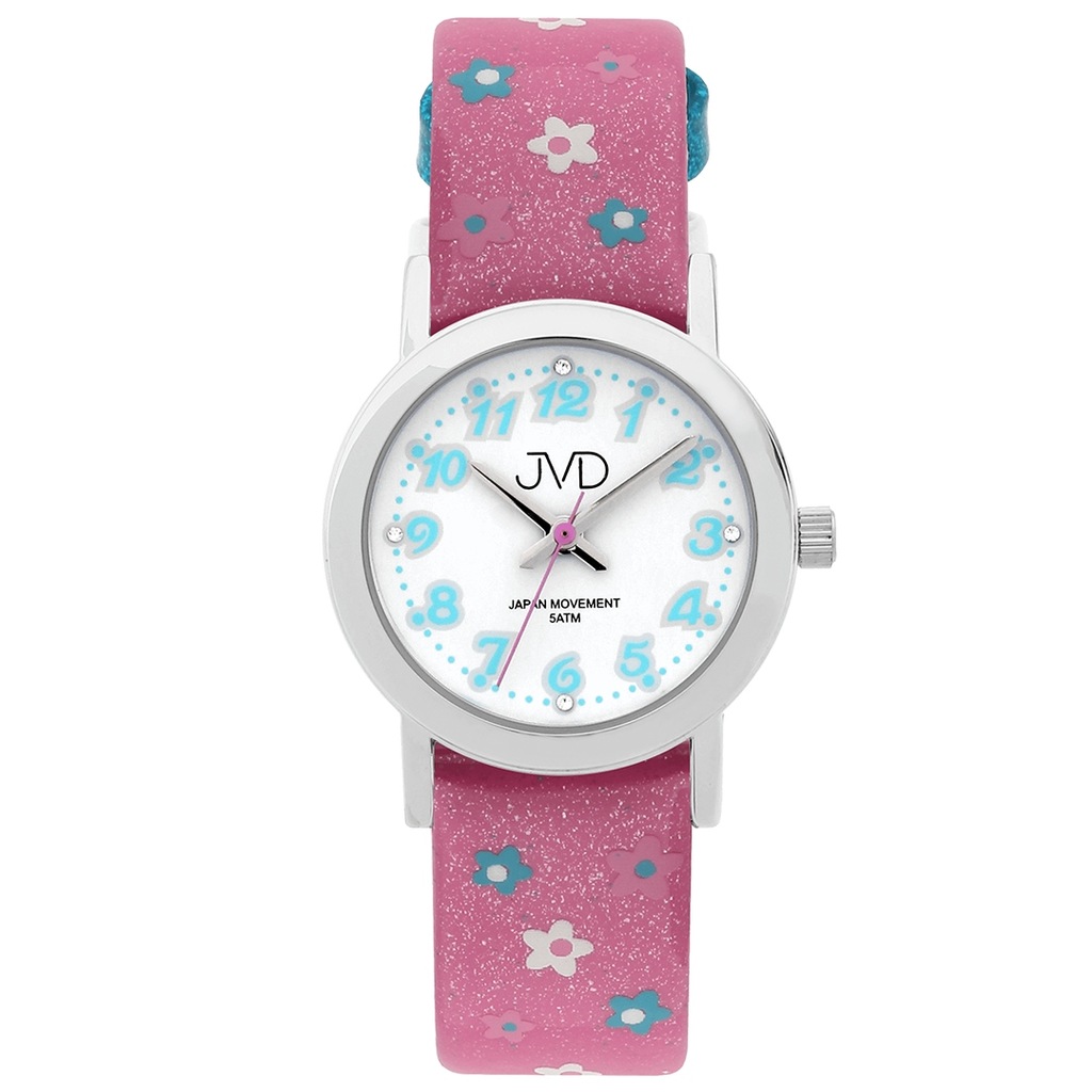 Zegarek dla dziewczynki JVD J7197.2 róż + GRATIS