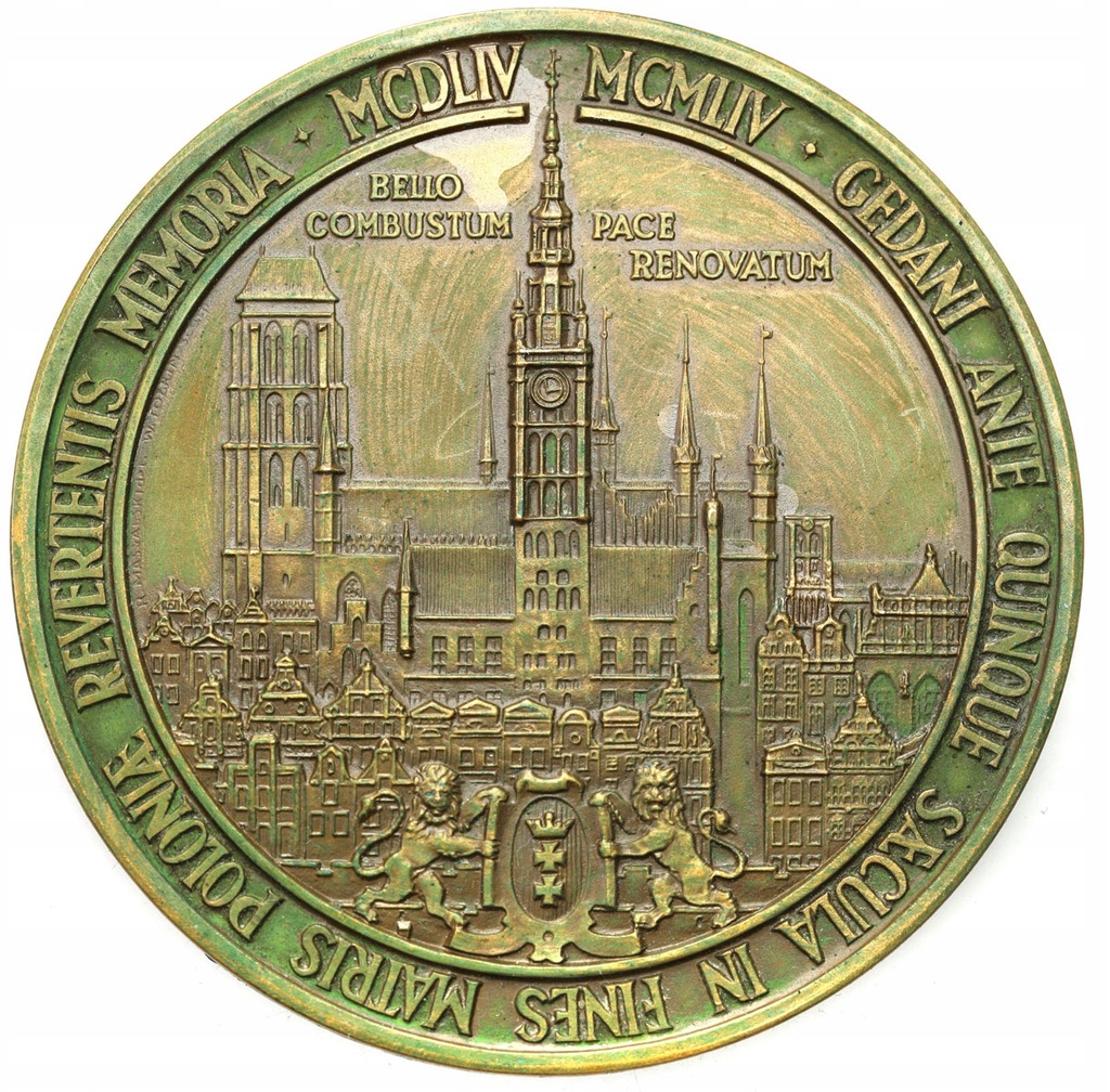 Medal. 500 lat powrotu Gdańska do Polski 1954