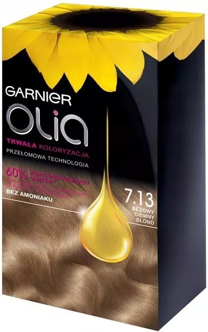 GARNIER OLIA FARBA 7.13 BEŻOWY BLOND BEZ AMONIAKU