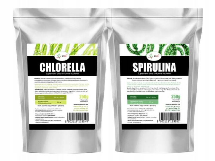 Spirulina + Chlorella 250mg 2000 tab. 500g 11805946328