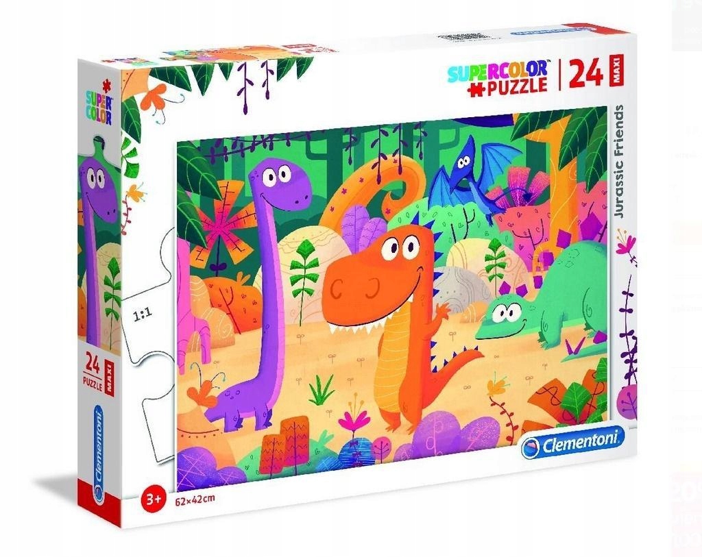 PUZZLE 24 MAXI SUPER KOLOR JURASSIC FRIENDS