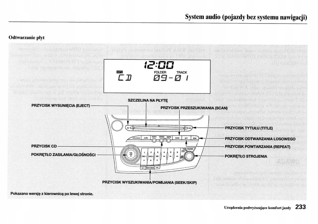 Honda Civic 5d 20062010 +Radio Instrukcja Obsługi