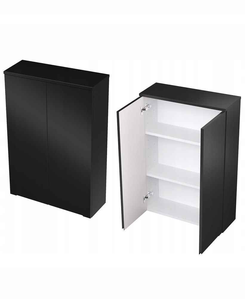 Купить Лакированный матовый черный шкаф FURNI над стиральной машиной ...