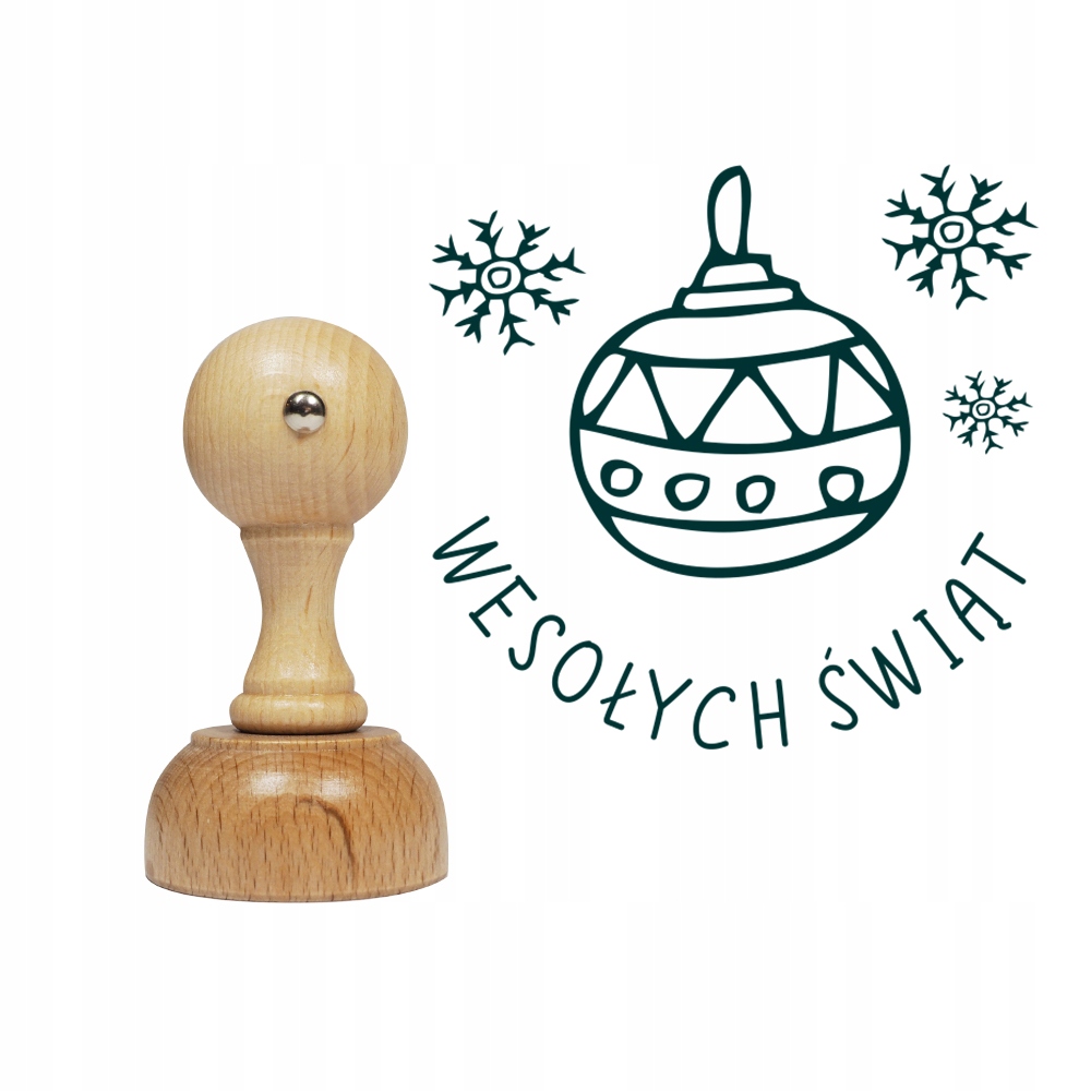 Stempel WESOŁYCH ŚWIĄT - PIECZĄTKA BOMBKA PRO