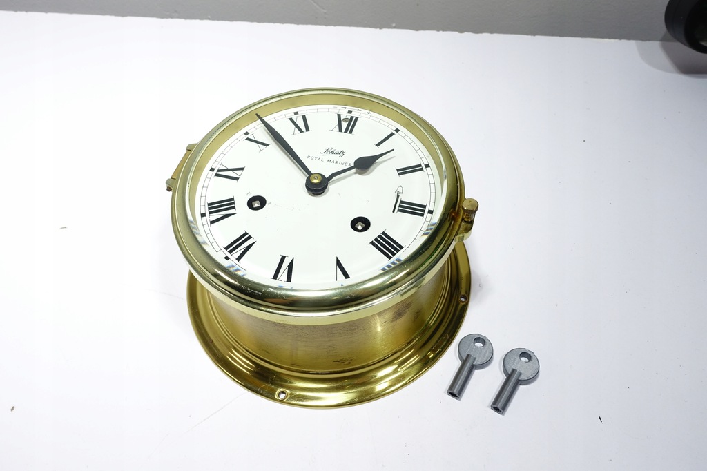 Klasyczny Nakręcany Zegar Okrętowy Marynistyczny SCHATZ Royal Mariner
