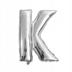 Balon Litera "K" 45,5cm (18") srebr