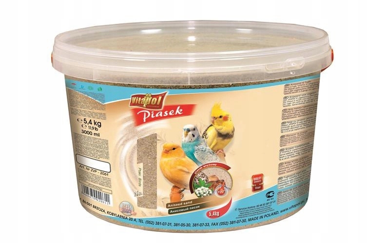 PIASEK DLA PTAKÓW -WIADRO 3l 5.4kg