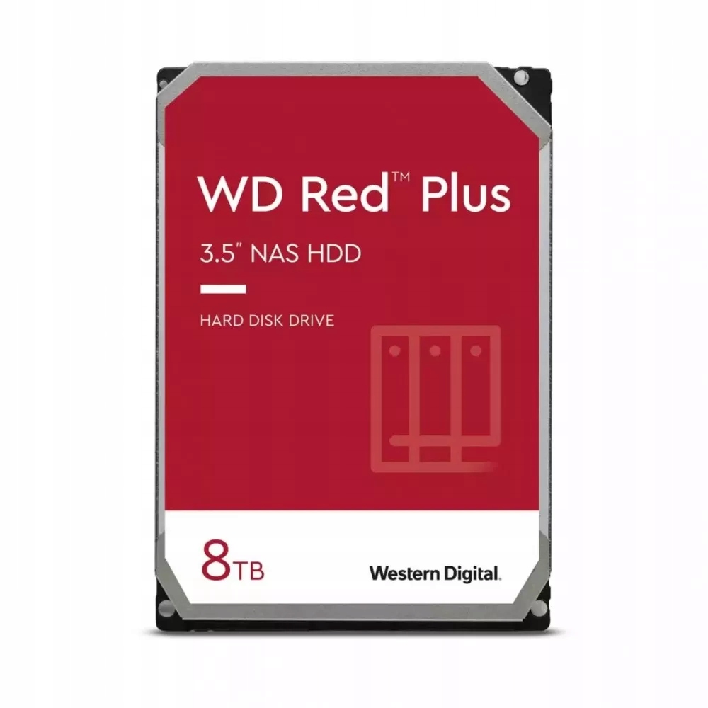 Western Digital Dysk Red Plus 8TB 3,5 cala CMR 256MB/5640RPM Class