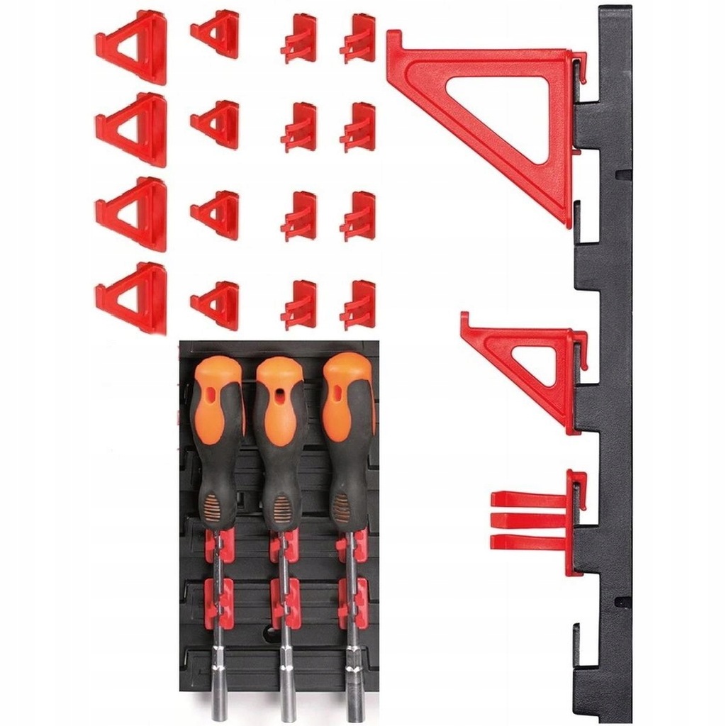ZESTAW WIESZAKÓW UCHWYTÓW DO TABLICY WARSZTATOWEJ 16 SZT KISTENBERG