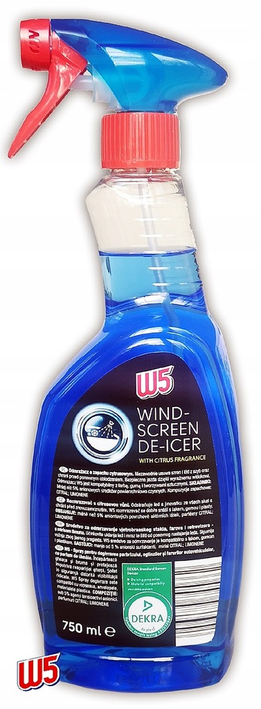 ODMRAŻACZ DO SZYB LUSTER W5 atest DEKRA 750ml