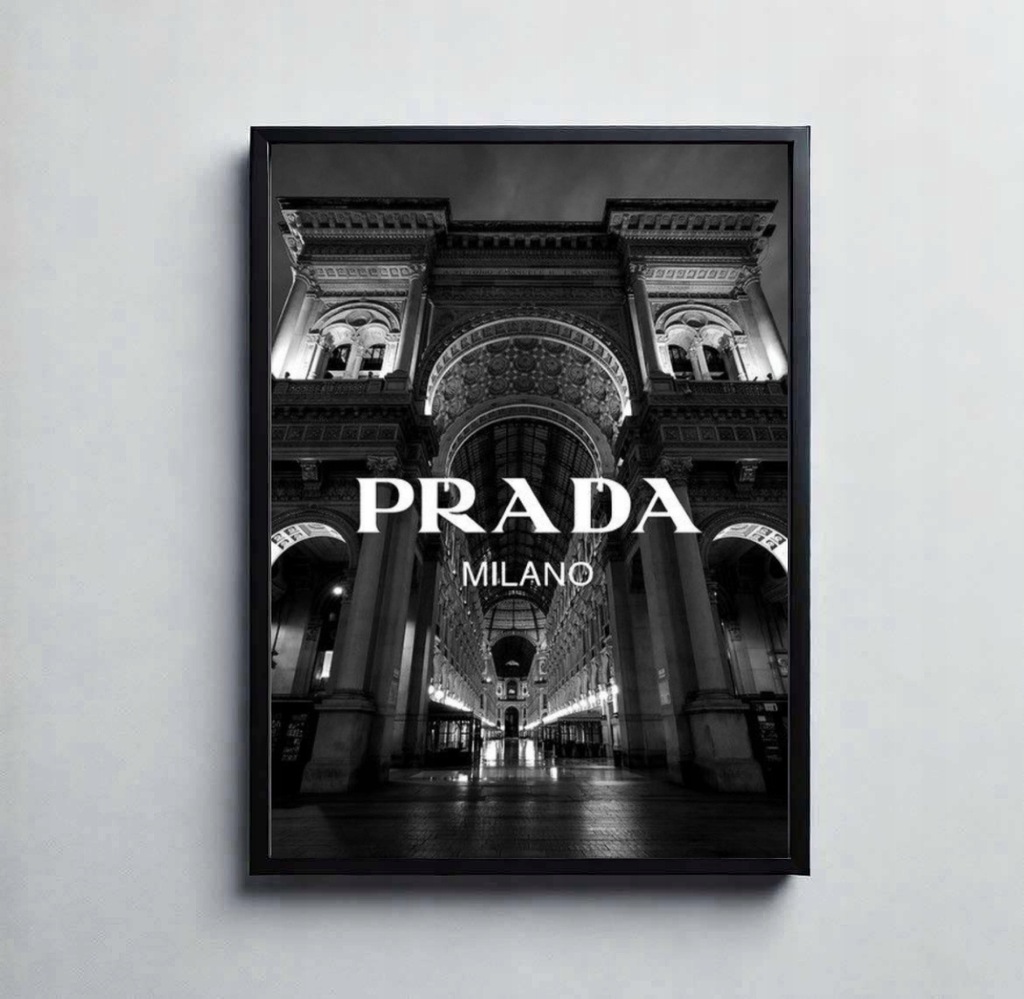 Plakat A3 Prada Milano Modowe prezent ozdoba