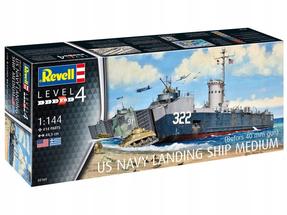 1/144 Okręt US Landing Ship Medium Revell 05169