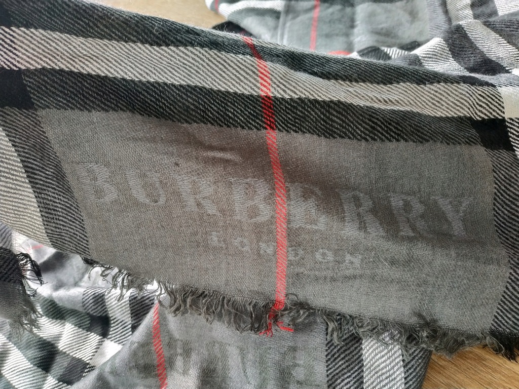 Szal chusta burberry London kaszmir 100%