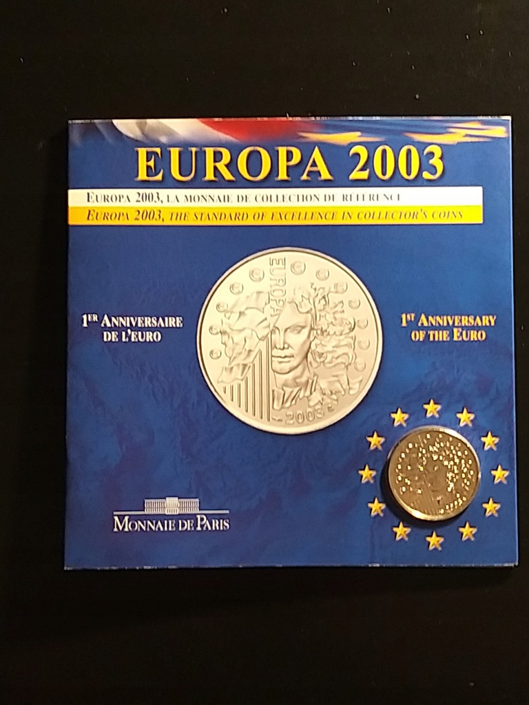 1/4 euro srebro Europa Francja 2003 rok