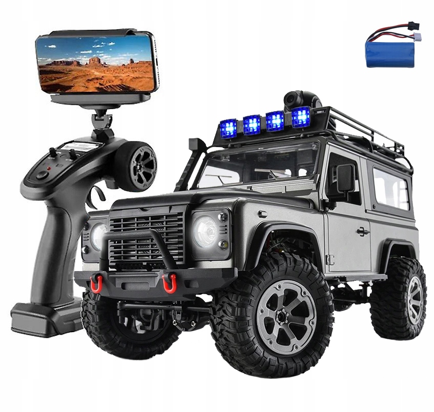 SAMOCHÓD ZDALNIE STEROWANY 2w1 PICKUP JEEP 4x4 Z KAMERĄ PODGLĄD FPV AUTO RC