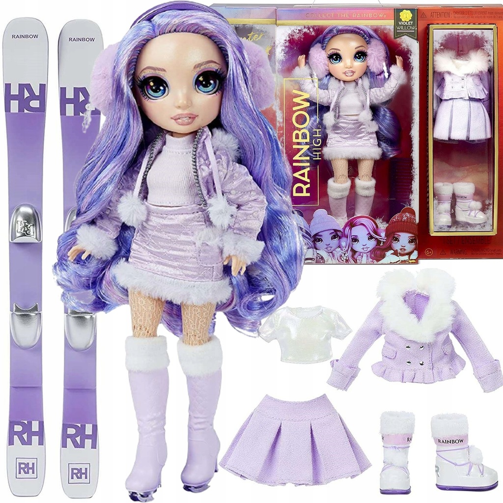 RAINBOW HIGH WINTER LALKA VIOLET WILLOW ZESTAW