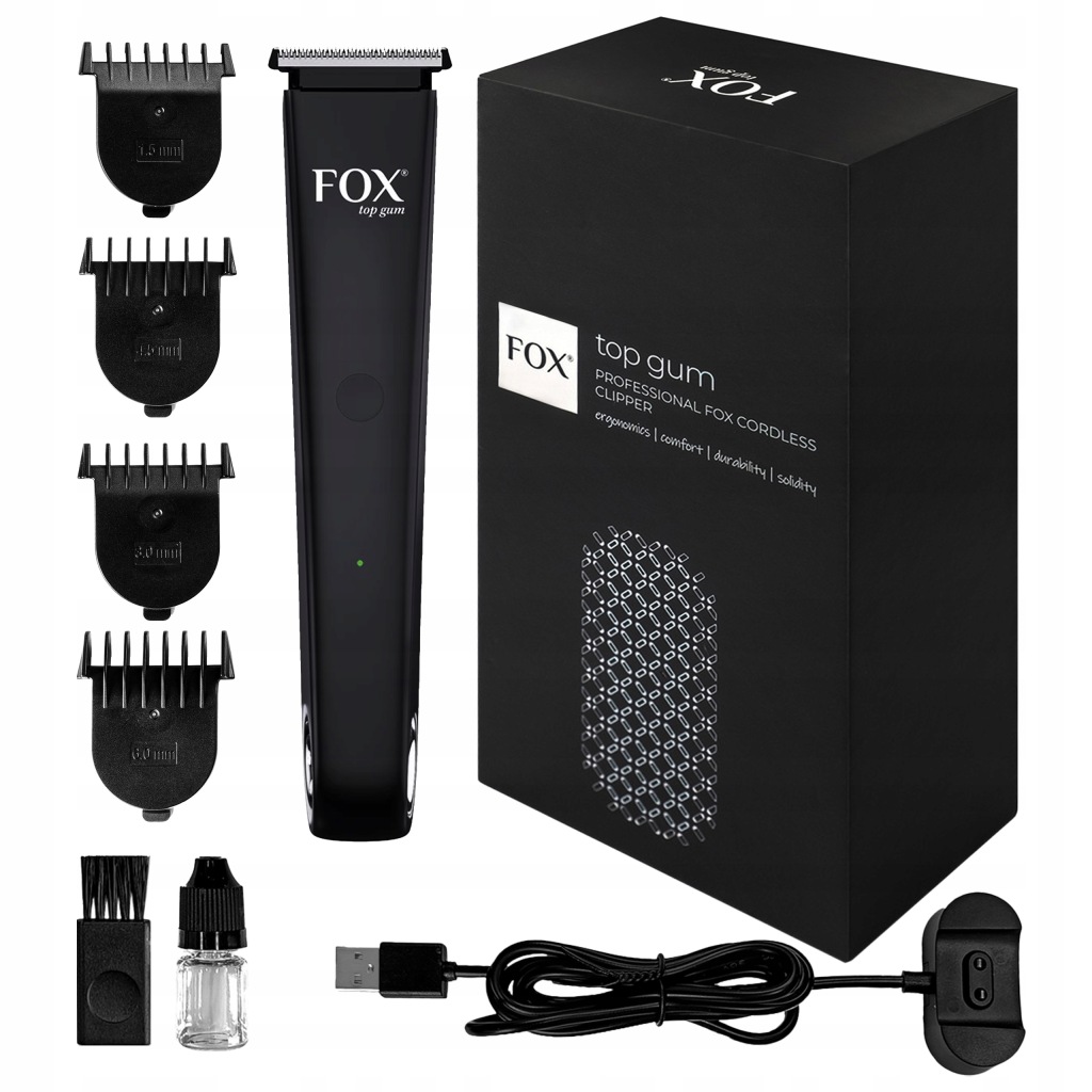 Fox Top Gum profesjonalny, fryzjerski trymer do strzyżenia włosów i zarostu