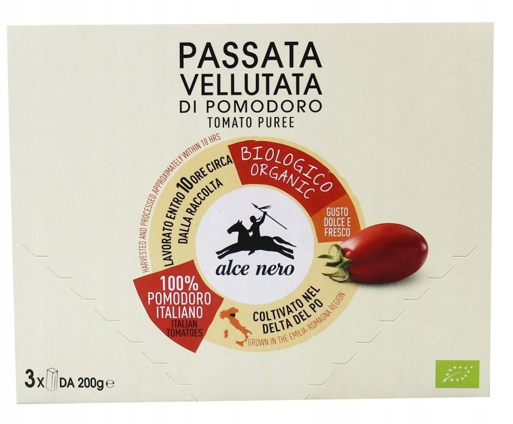 SOS POMIDOROWY PASSATA BIO (3 x 200 g) 600 g