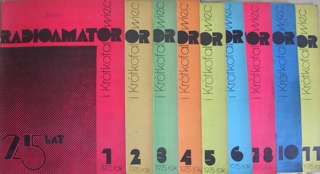 9x Radioamator i krótkofalowiec 1975 Nr 1,2,3,4,5,