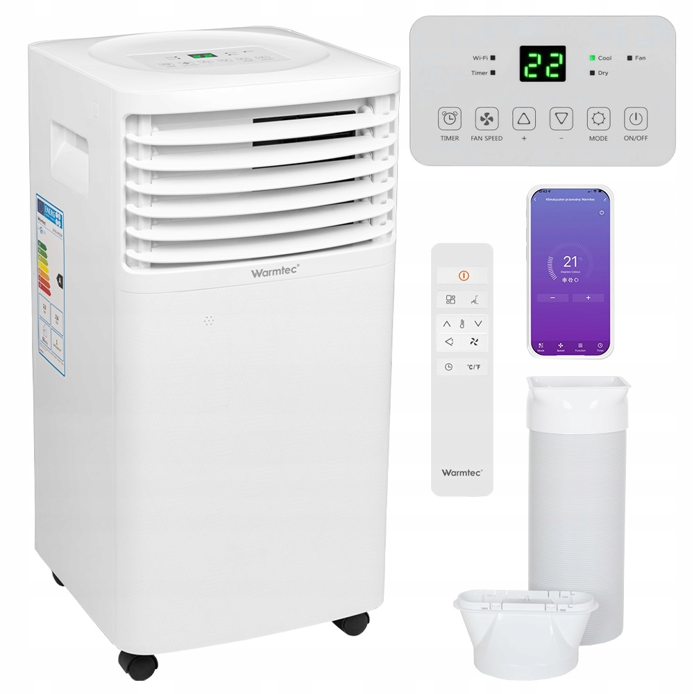 Klimatyzator przenośny WiFi 3w1 2kW osuszacz cichy Sotra