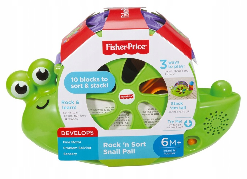 9 FISHER PRICE FRC19 ŚPIEWAJĄCY ŚLIMAK SORTER