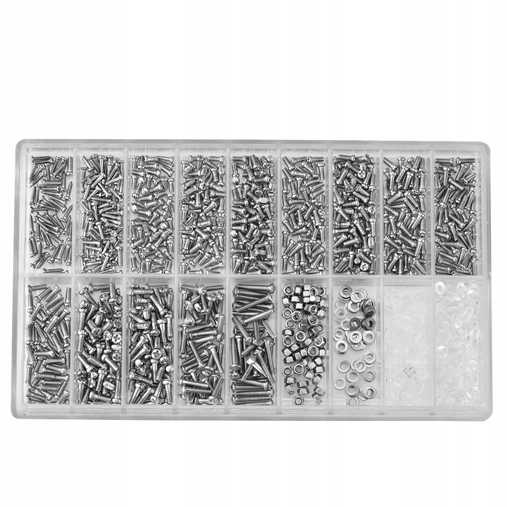 1000SZT ZESTAW ŚRUBKI DO OKULARÓW ZEGARKÓW ŚRUBA I PODKŁADKI