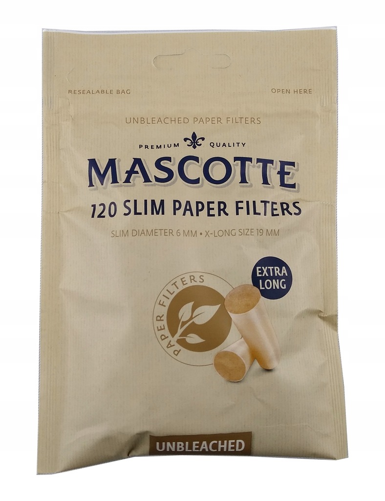 Filtry Mascotte organic slim 6mm