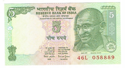 Banknot z Indii.