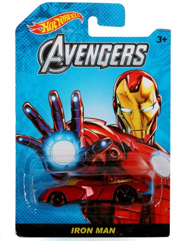 Samochód metalowy Hot Wheel Avengers - Iron Man