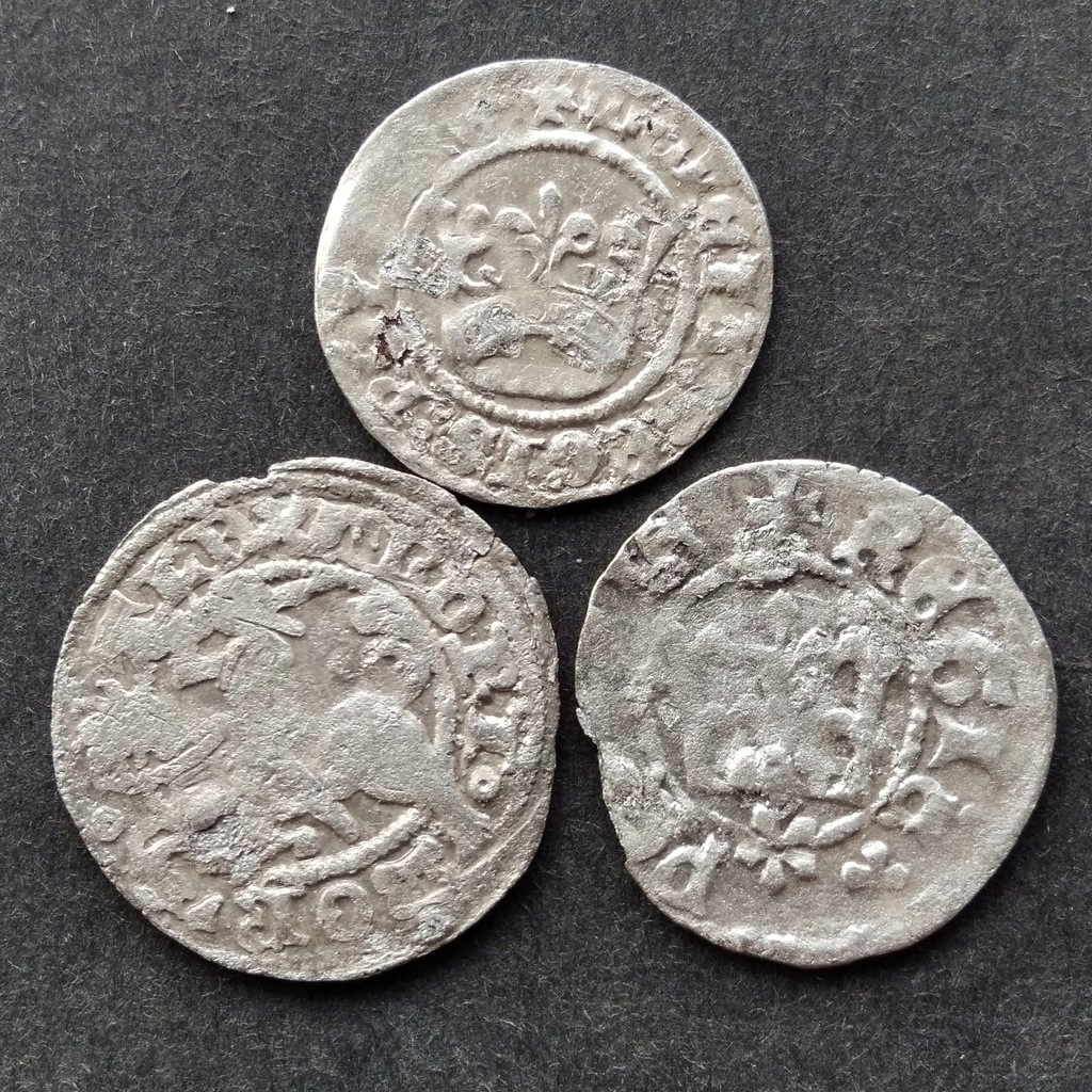 3 x półgrosz stare monety ZESTAW srebro