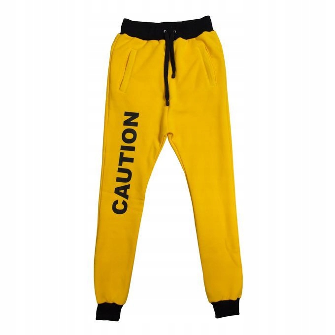 Spodnie Żółte Dresowe Caution MAJORS XS