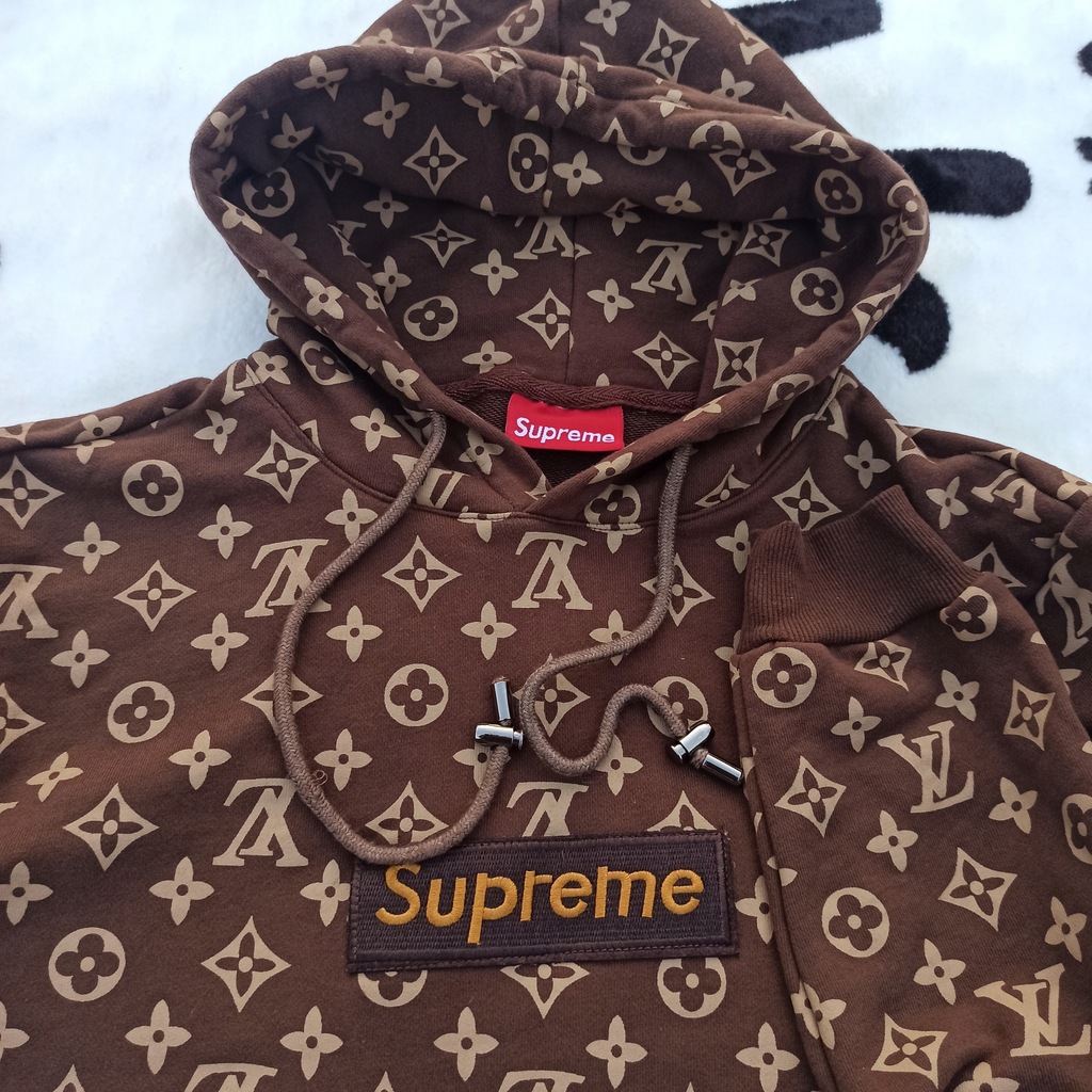 Supreme x Louis Vuitton bluza z kapturem - 11391701996 - oficjalne archiwum  Allegro