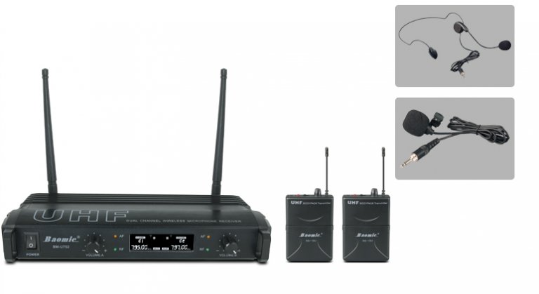 BAOMIC BM U752 NK MIKROFONY BEZPRZEWODOWE LAVALIER