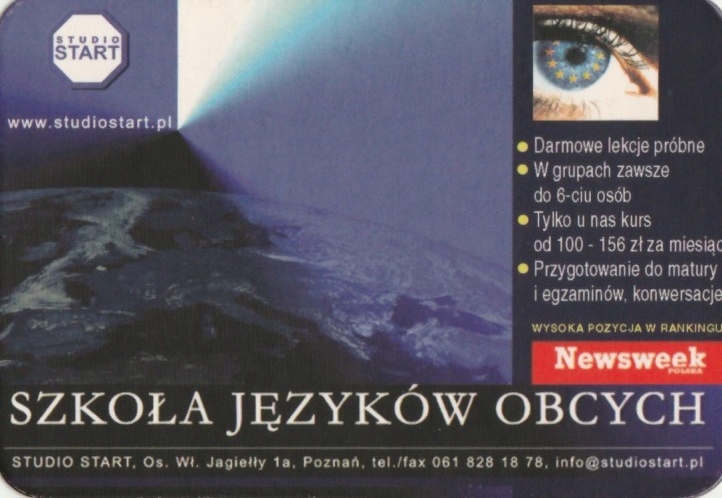 Kalendarzyk Szkoła Języków Obcych Poznań 2009