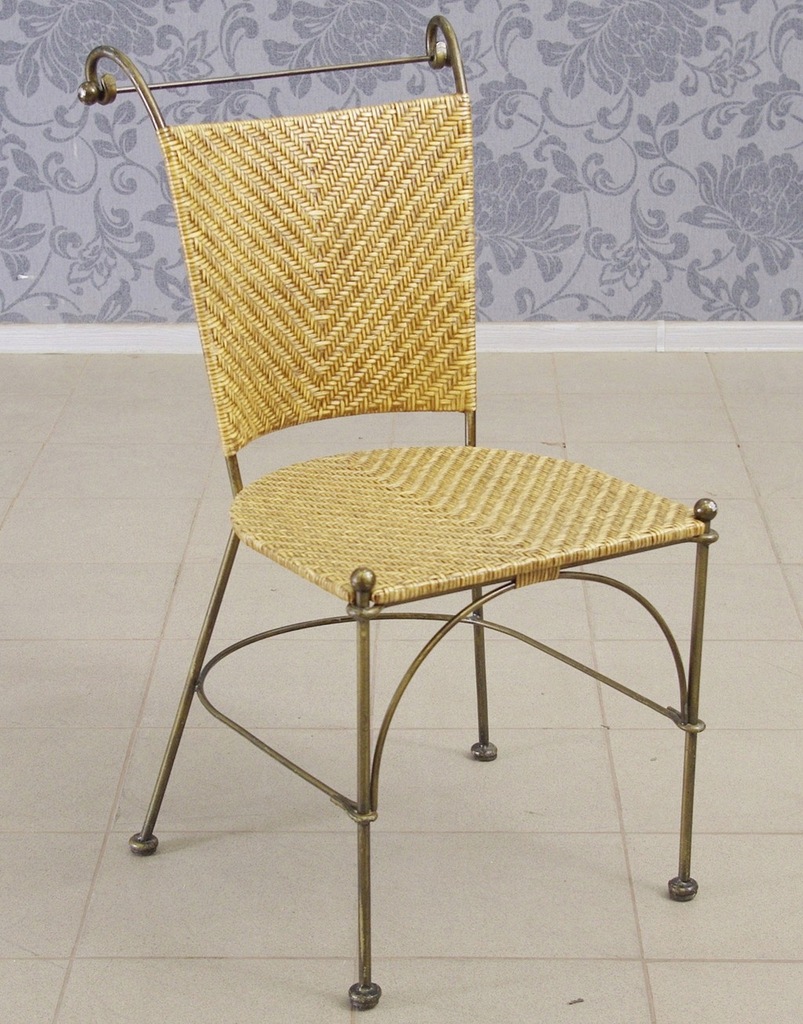 Krzesło metalowe plecione 5786