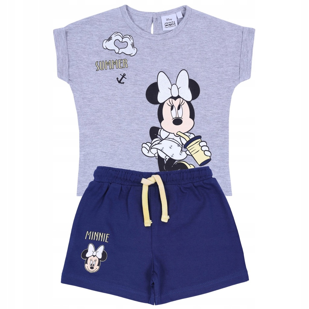 Szara bluzka + spodenki Myszka Minnie DISNEY 104