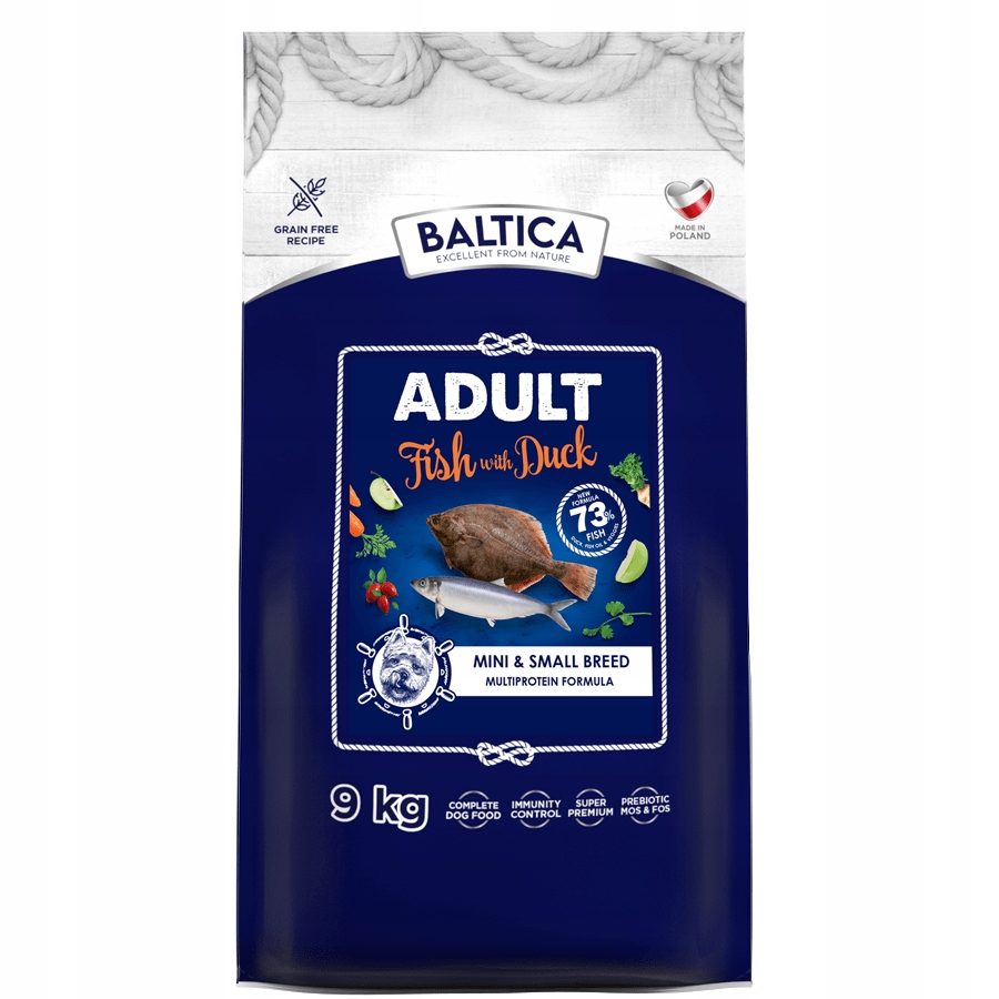 Baltica Adult Fish withh Duck XS/S Kaczka z rybami 9 kg