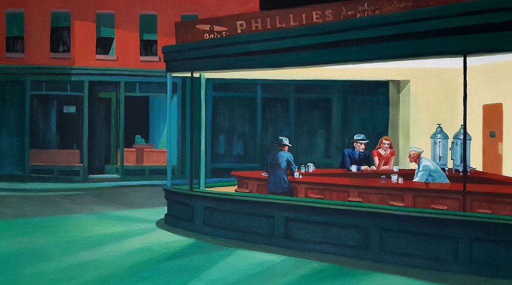 Obraz olejny namalowany Nocne marki - Edward Hopper